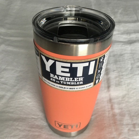 HOT Coral Yeti Cup Yeti Rambler Tumbler Coral Yeti 20 Oz